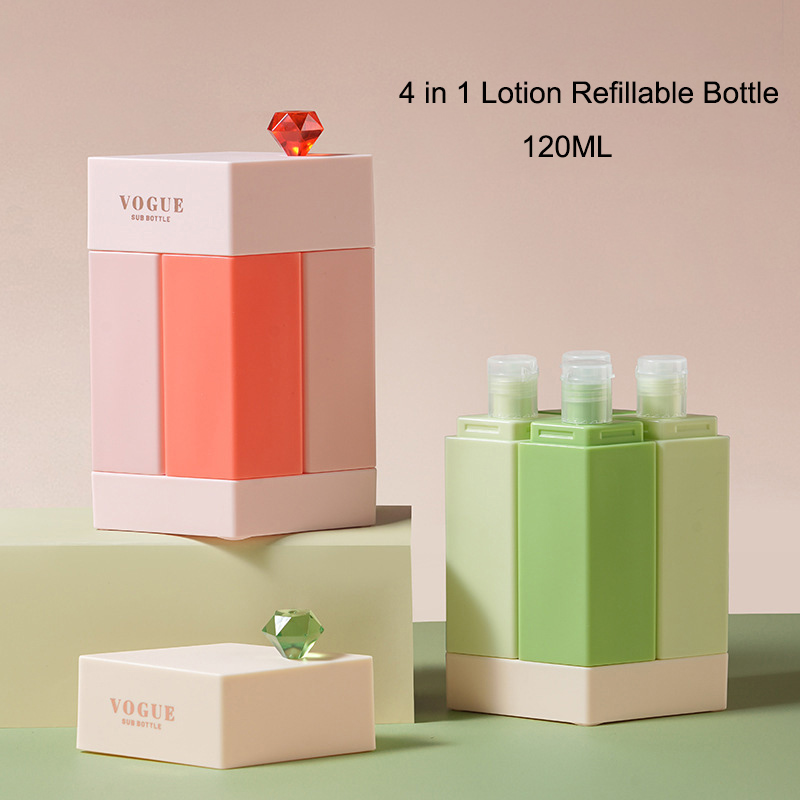 Dry Shampoo Travel - Portable 4 in 1 Refillable Bottles