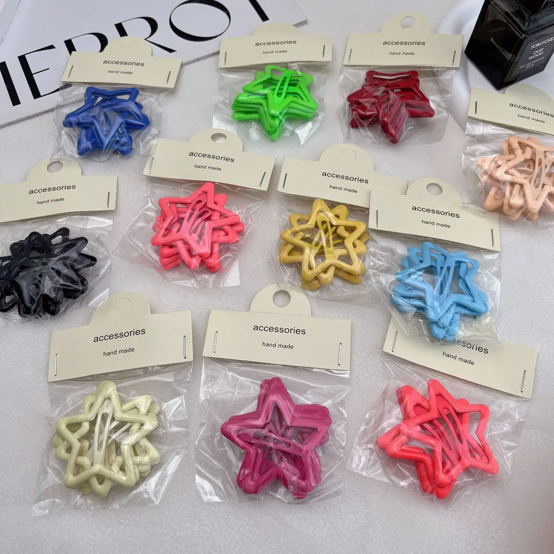 Bobby Pin Bulk - 5pcs Y2K Girls Candy Color Star