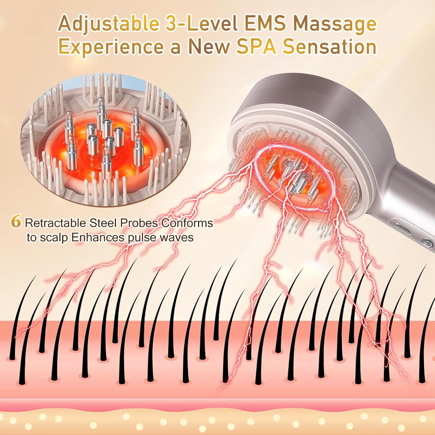 Red Light Scalp Massager Comb  - Hair Care Essential Oil review and price