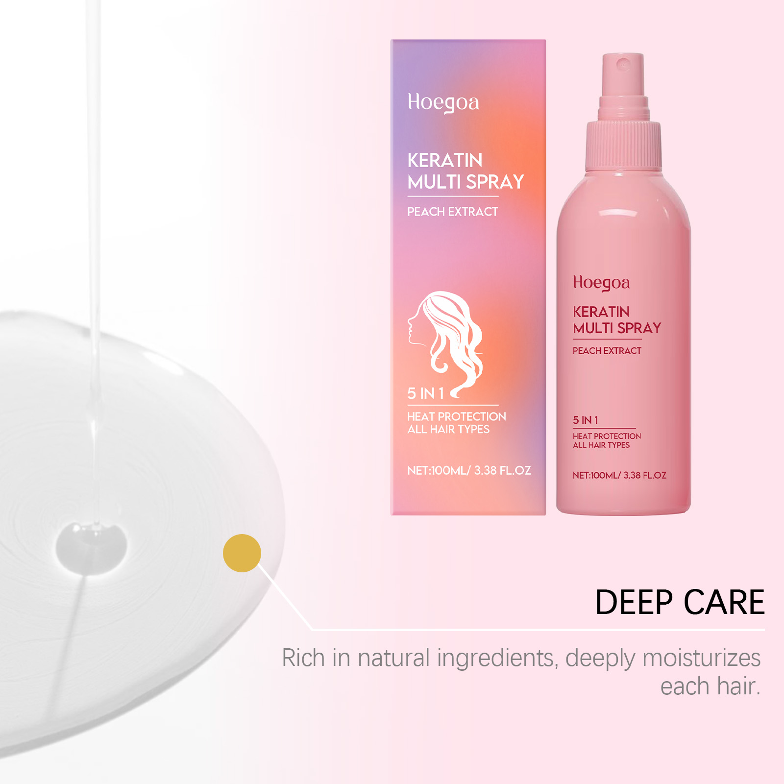 Keratin Hair Spray Leave-In Co - Hair Care Heat Protectant review and price