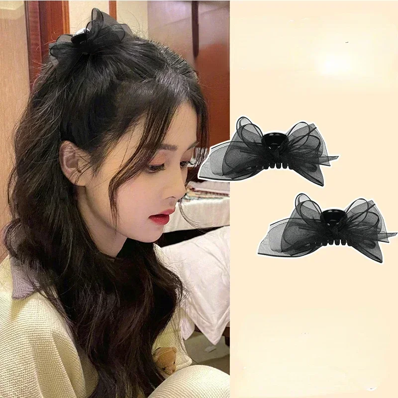 2pcs Black Matte Bowknot Mesh  - Bobby Pin Bulk review and price