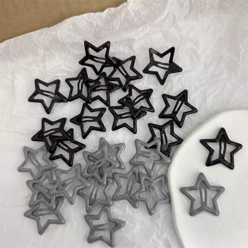 Y2K Girls Black and Grey Star  - Bobby Pin Bulk review and price