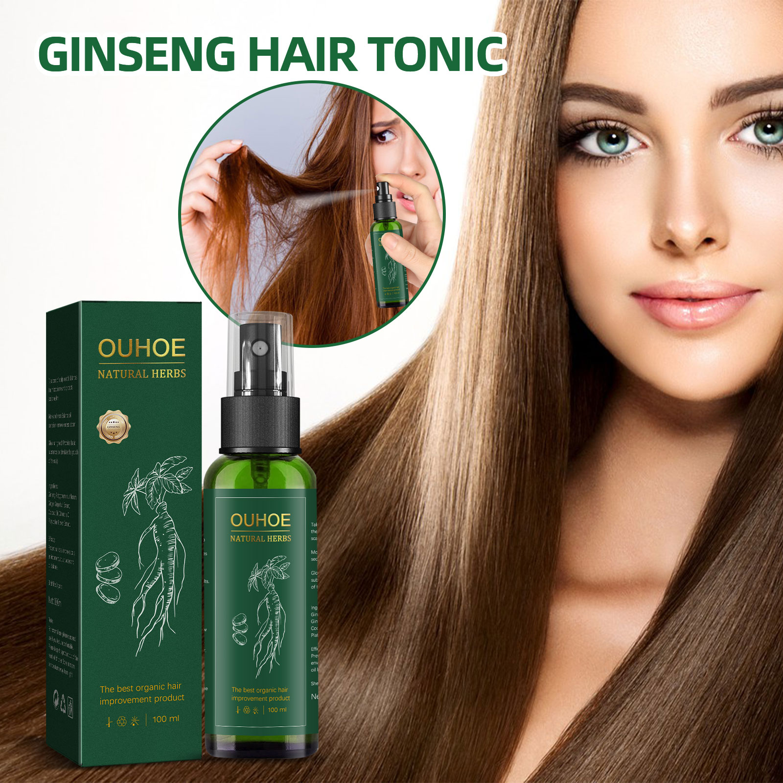 Natural Herbal Ginseng Hair Ca - Hair Care Natural Products review and price